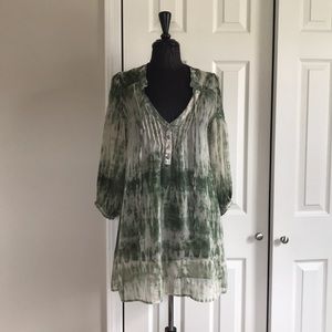 Boho sheer tunic top